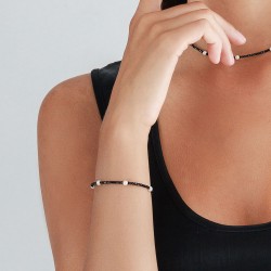 Bratara cu perle naturale si spinel cu argint DiAmanti 224-93B-G (Argint 925‰ 0,65 g.)